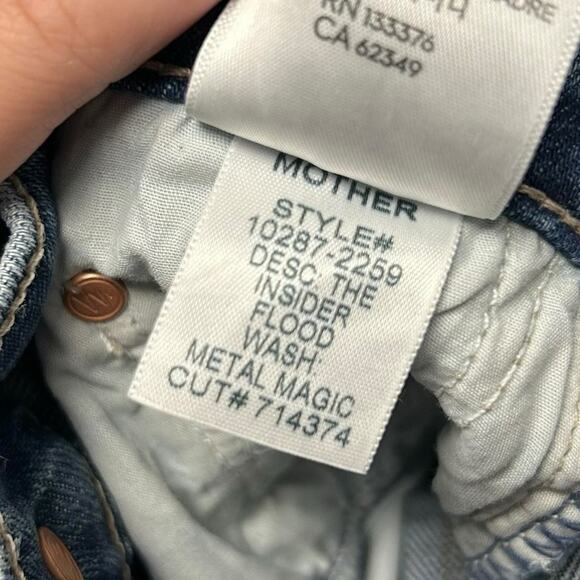 NWT Mother Superior Metal Magic Insider Flood Studded Denim Jeans Womens 24 / 2 - Picture 10 of 10